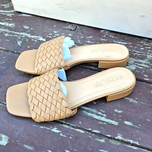 Rachel Zoe Tan Woven Slide Sandals Womens Size 10 - Picture 10 of 16